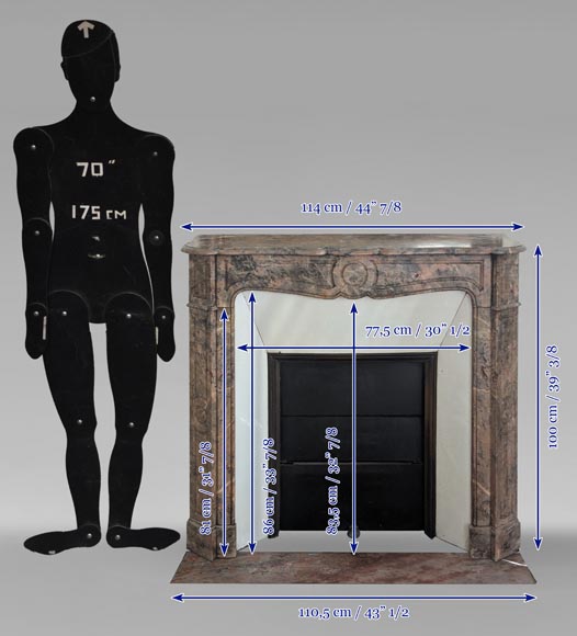 Cheminée de style Louis XV modèle Pompadour en marbre Enjugerais Cheminée de style Louis XV modèle Pompadour en marbre Enjugerais-10