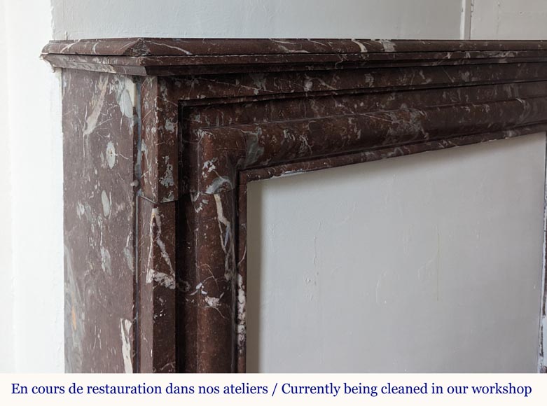 Cheminée de style Louis XIV en marbre Rouge du Nord Cheminée de style Louis XIV en marbre Rouge du Nord-3