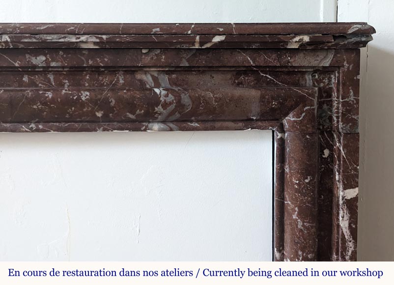 Cheminée de style Louis XIV en marbre Rouge du Nord Cheminée de style Louis XIV en marbre Rouge du Nord-6