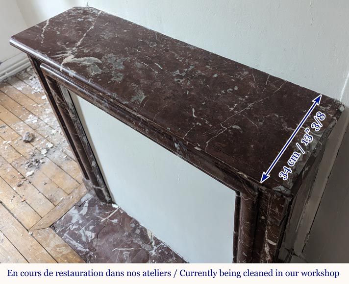 Cheminée de style Louis XIV en marbre Rouge du Nord Cheminée de style Louis XIV en marbre Rouge du Nord-8