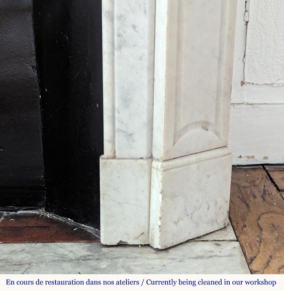 Cheminée de style Louis XV modèle Pompadour en marbre de Carrare Cheminée de style Louis XV modèle Pompadour en marbre de Carrare-7