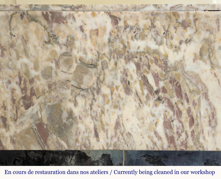 Cheminée de style Art Déco en marbre coloré Cheminée de style Art Déco en marbre coloré-1