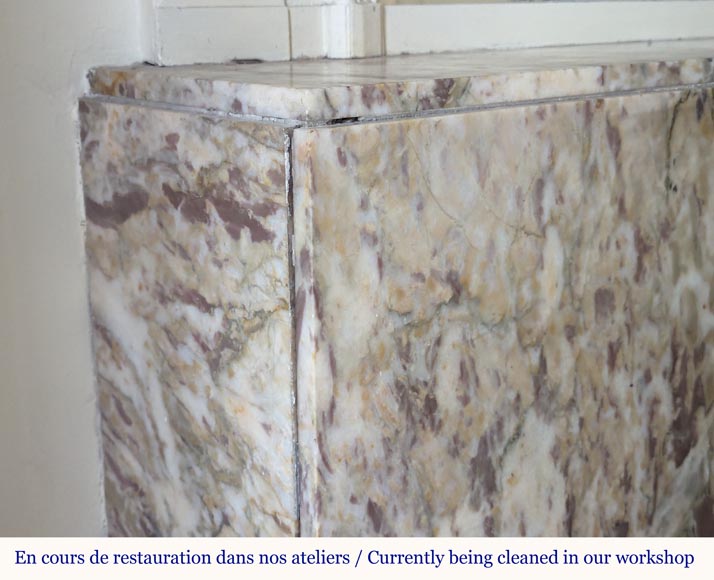 Cheminée de style Art Déco en marbre coloré Cheminée de style Art Déco en marbre coloré-3