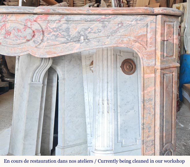 Cheminée de style Louis XV modèle Pompadour en marbre Enjugerais Cheminée de style Louis XV modèle Pompadour en marbre Enjugerais-6