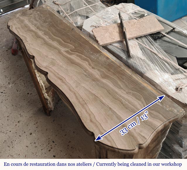 Cheminée de style Louis XV modèle Pompadour en marbre de Lunel Cheminée de style Louis XV modèle Pompadour en marbre de Lunel-7