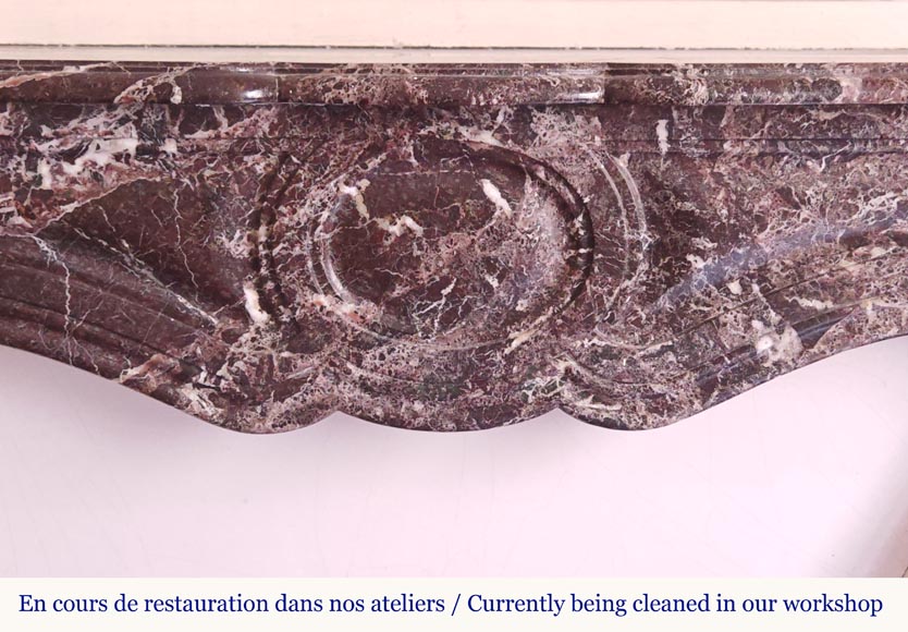 Cheminée de style Louis XV modèle Pompadour en marbre Levanto Cheminée de style Louis XV modèle Pompadour en marbre Levanto-1