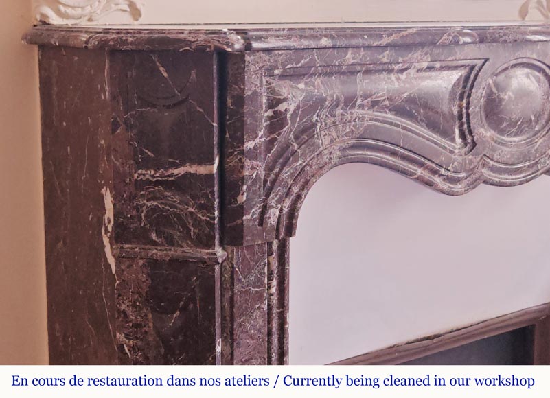 Cheminée de style Louis XV modèle Pompadour en marbre Levanto Cheminée de style Louis XV modèle Pompadour en marbre Levanto-3