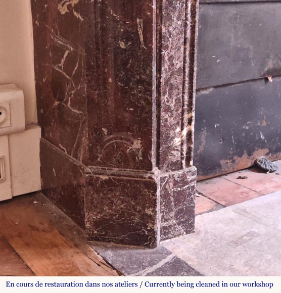 Cheminée de style Louis XV modèle Pompadour en marbre Levanto Cheminée de style Louis XV modèle Pompadour en marbre Levanto-4