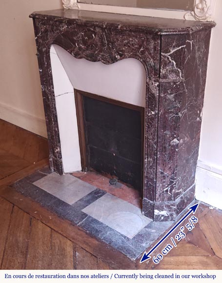 Cheminée de style Louis XV modèle Pompadour en marbre Levanto Cheminée de style Louis XV modèle Pompadour en marbre Levanto-5