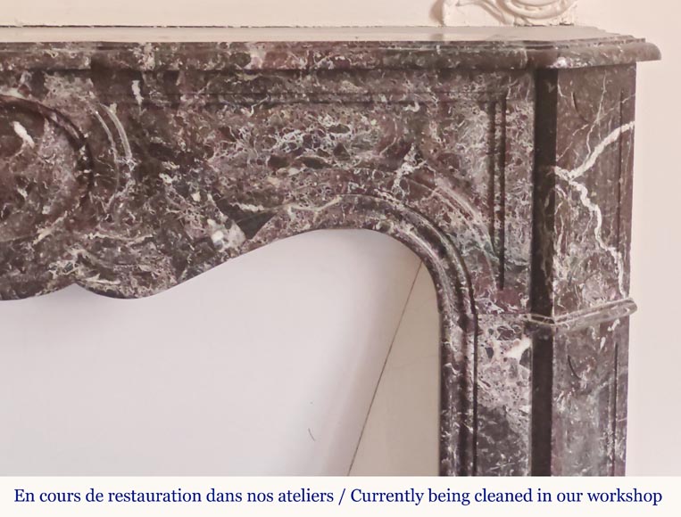 Cheminée de style Louis XV modèle Pompadour en marbre Levanto Cheminée de style Louis XV modèle Pompadour en marbre Levanto-6