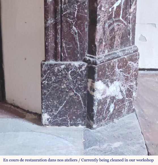 Cheminée de style Louis XV modèle Pompadour en marbre Levanto Cheminée de style Louis XV modèle Pompadour en marbre Levanto-7