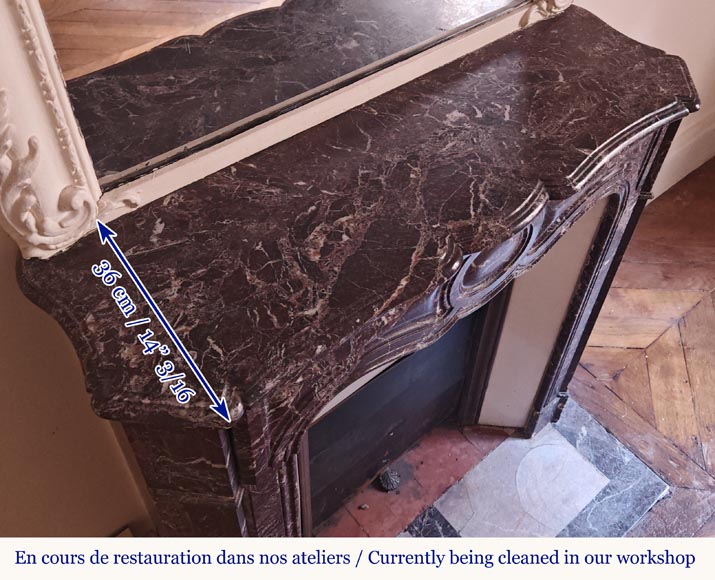 Cheminée de style Louis XV modèle Pompadour en marbre Levanto Cheminée de style Louis XV modèle Pompadour en marbre Levanto-9