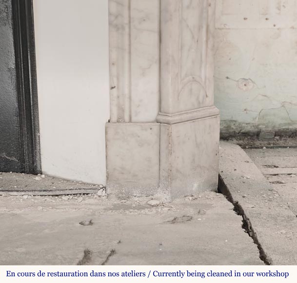 Cheminée de style Louis XV modèle Pompadour en marbre de Carrare Cheminée de style Louis XV modèle Pompadour en marbre de Carrare-7