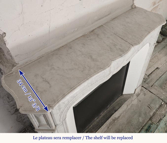 Cheminée de style Louis XV modèle Pompadour en marbre de Carrare Cheminée de style Louis XV modèle Pompadour en marbre de Carrare-8