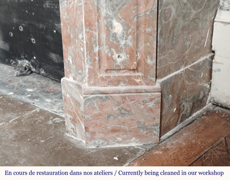 Cheminée de style Louis XV modèle Pompadour en marbre Rouge du Nord Cheminée de style Louis XV modèle Pompadour en marbre Rouge du Nord-7