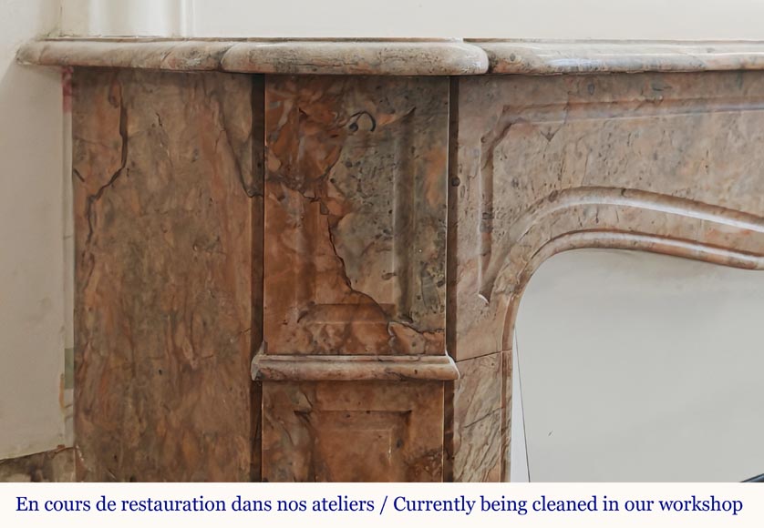 Cheminée de style Louis XV modèle Pompadour en brèche d'Enjugerais Cheminée de style Louis XV modèle Pompadour en brèche d'Enjugerais-3