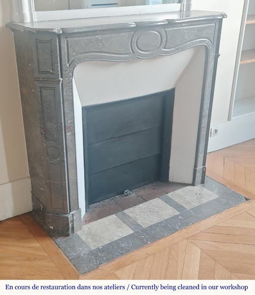 Cheminée de style Louis XV modèle pompadour sculptée en marbre Bois Jourdan Cheminée de style Louis XV modèle pompadour sculptée en marbre Bois Jourdan-2