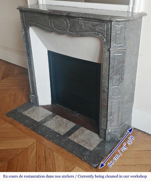 Cheminée de style Louis XV modèle pompadour sculptée en marbre Bois Jourdan Cheminée de style Louis XV modèle pompadour sculptée en marbre Bois Jourdan-5