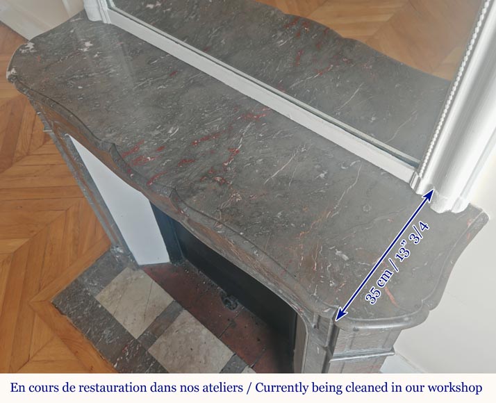 Cheminée de style Louis XV modèle pompadour sculptée en marbre Bois Jourdan Cheminée de style Louis XV modèle pompadour sculptée en marbre Bois Jourdan-9