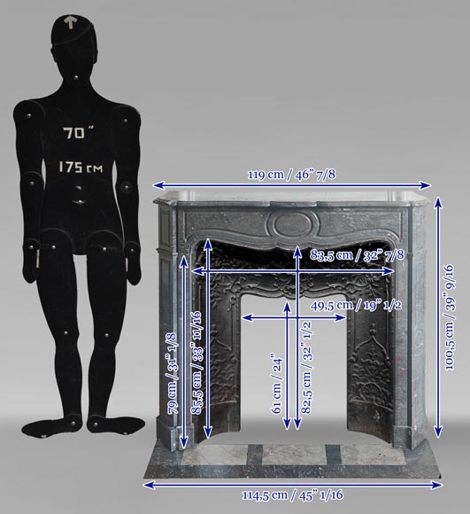 Cheminée de style Louis XV modèle pompadour sculptée en marbre Bois Jourdan Cheminée de style Louis XV modèle pompadour sculptée en marbre Bois Jourdan-10