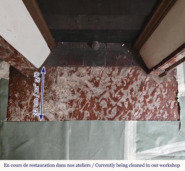 Cheminée de style Louis XV modèle Pompadour en marbre Rouge du Nord Cheminée de style Louis XV modèle Pompadour en marbre Rouge du Nord-8