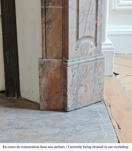 Cheminée de style Louis XV modèle Pompadour plate en marbre Enjugerais Cheminée de style Louis XV modèle Pompadour plate en marbre Enjugerais-7