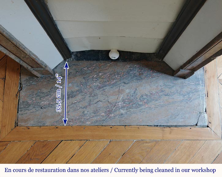 Cheminée de style Louis XV modèle Pompadour plate en marbre Enjugerais Cheminée de style Louis XV modèle Pompadour plate en marbre Enjugerais-8