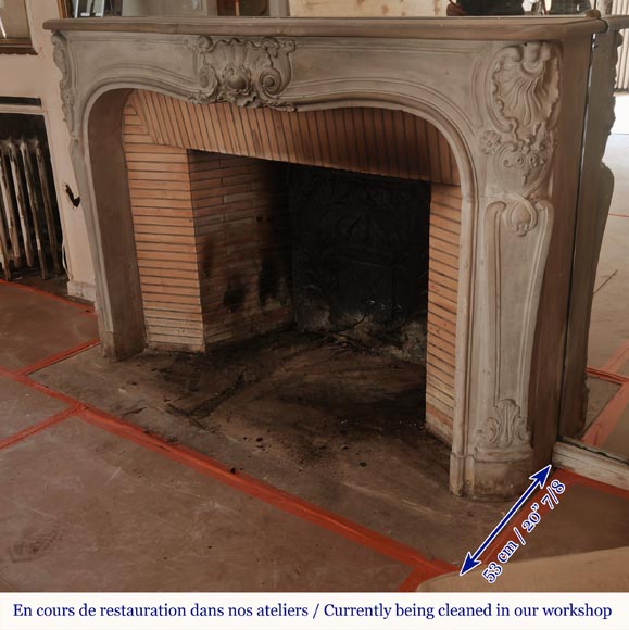 Cheminée de style Louis XV en pierre Cheminée de style Louis XV en pierre-8