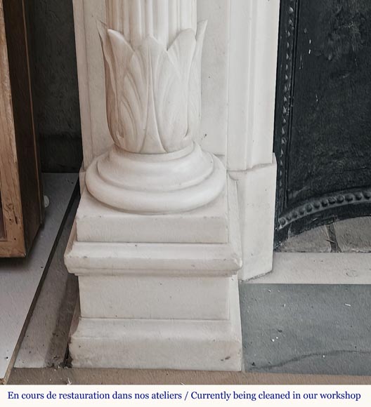Grande cheminée de style Louis XVI aux colonnes corinthiennes Grande cheminée de style Louis XVI aux colonnes corinthiennes-6