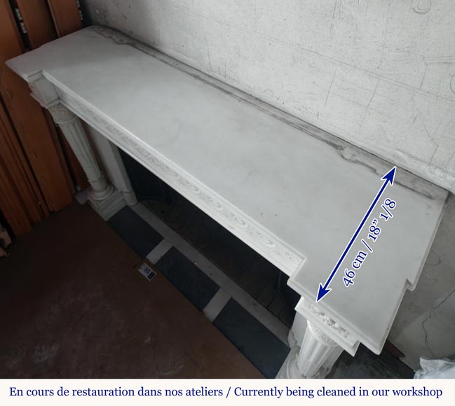 Grande cheminée de style Louis XVI aux colonnes corinthiennes Grande cheminée de style Louis XVI aux colonnes corinthiennes-14