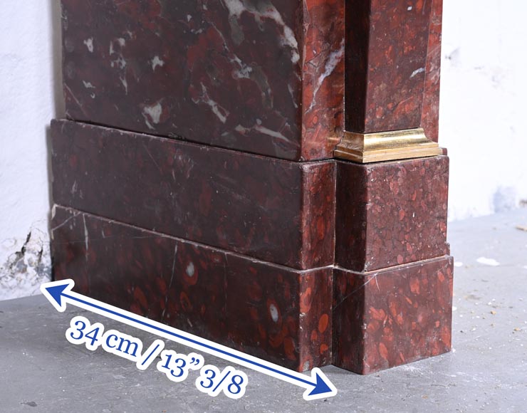 Cheminée d'époque Empire en marbre Rouge Griotte, bronzes ( attribués à Thomire ) Cheminée d'époque Empire en marbre Rouge Griotte, bronzes ( attribués à Thomire )-13