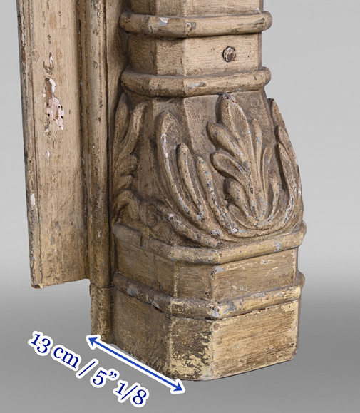 Cheminée en bois sculpté à décor de putti – Fin XVIIIe siècle Cheminée en bois sculpté à décor de putti – Fin XVIIIe siècle-12