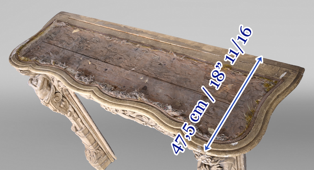 Cheminée en bois sculpté à décor de putti – Fin XVIIIe siècle Cheminée en bois sculpté à décor de putti – Fin XVIIIe siècle-13