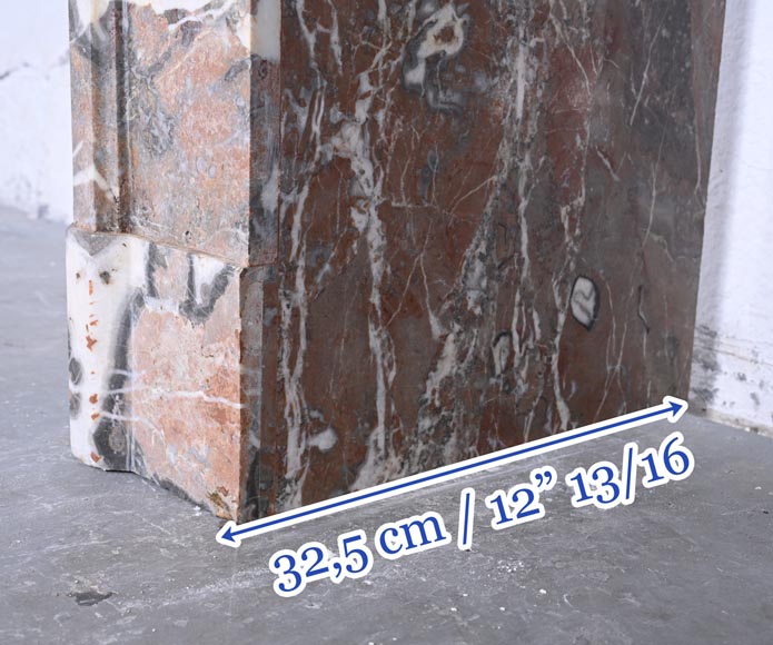 Cheminée de style Louis XVI en marbre Rouge de Rance, XIXe siècle Cheminée de style Louis XVI en marbre Rouge de Rance, XIXe siècle-9