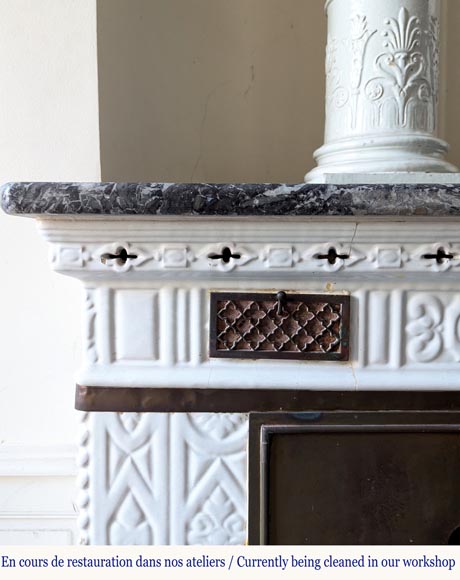 Poêle en Faïence d'époque prussienne, 1840 Poêle en Faïence d'époque prussienne, 1840-5