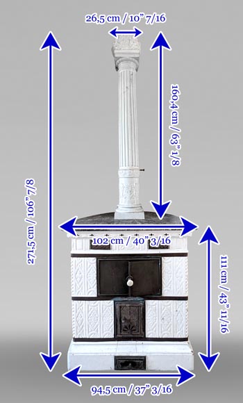 Poêle en Faïence d'époque prussienne, 1840 Poêle en Faïence d'époque prussienne, 1840-11