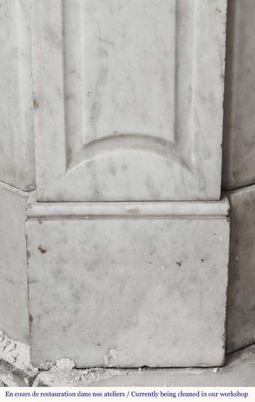 Cheminée de style Louis XV modèle Pompadour en marbre de Carrare Cheminée de style Louis XV modèle Pompadour en marbre de Carrare-4