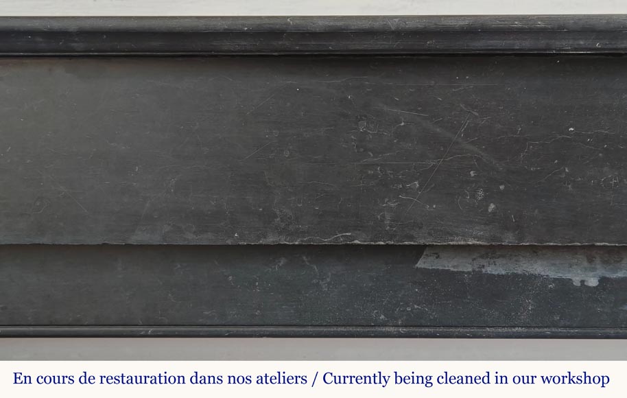 Cheminée modillon de style Napoléon III en noir moucheté Cheminée modillon de style Napoléon III en noir moucheté-1