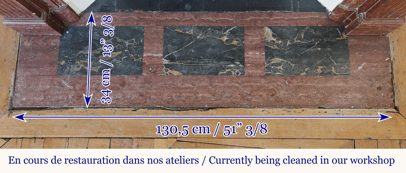 Cheminée de style Louis XVI en marbre rouge Antique Cheminée de style Louis XVI en marbre rouge Antique-7