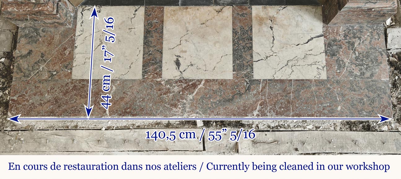 Cheminée de style Régence en marbre Rouge Royal Cheminée de style Régence en marbre Rouge Royal-6