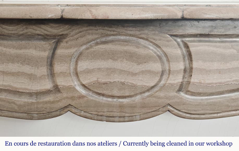 Cheminée de style Louis XV modèle Pompadour, en marbre Lunel Cheminée de style Louis XV modèle Pompadour, en marbre Lunel-1