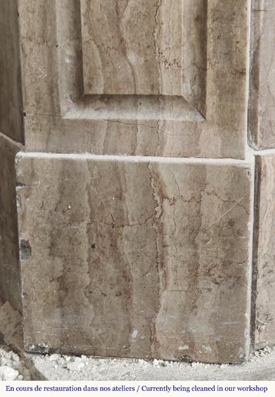 Cheminée de style Louis XV modèle Pompadour, en marbre Lunel Cheminée de style Louis XV modèle Pompadour, en marbre Lunel-4