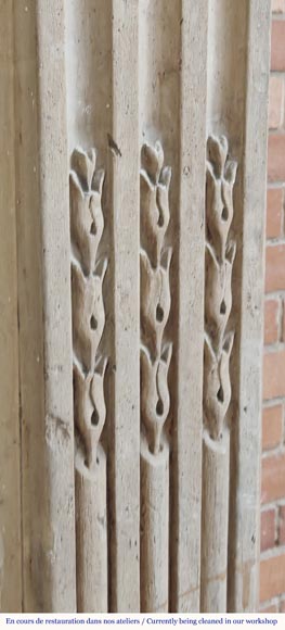 Cheminée Louis XVI d'époque en pierre Cheminée Louis XVI d'époque en pierre-4