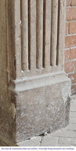 Cheminée Louis XVI d'époque en pierre Cheminée Louis XVI d'époque en pierre-5