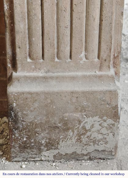 Cheminée Louis XVI d'époque en pierre Cheminée Louis XVI d'époque en pierre-9