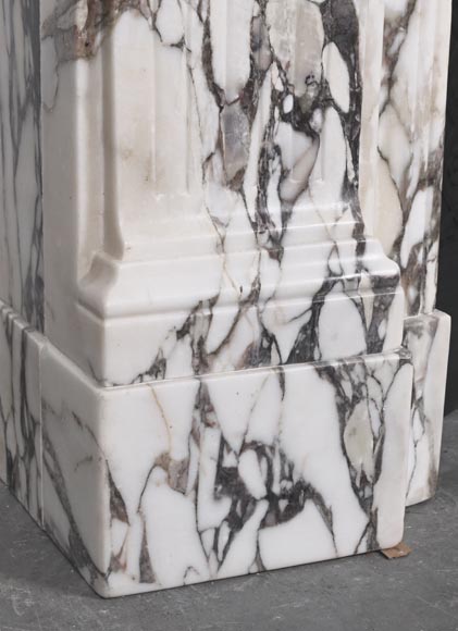 Cheminée de style Régence en marbre brèche violette Cheminée de style Régence en marbre brèche violette-5