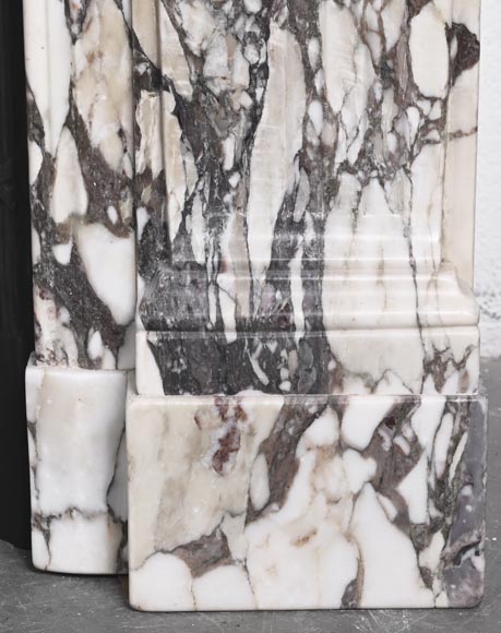 Cheminée de style Régence en marbre brèche violette Cheminée de style Régence en marbre brèche violette-8