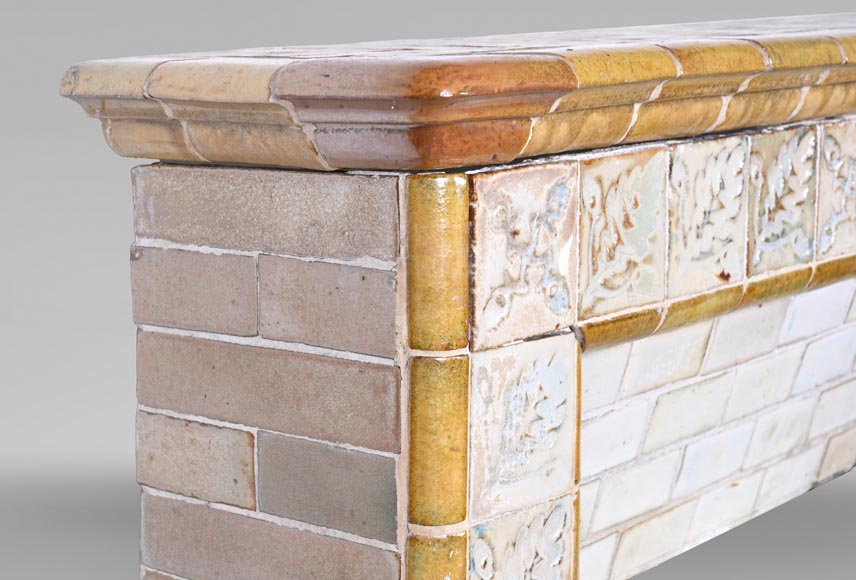 Cheminée en grès émaillé, signée “Grès de Bigot”, Cheminée en grès émaillé, signée “Grès de Bigot”, -3