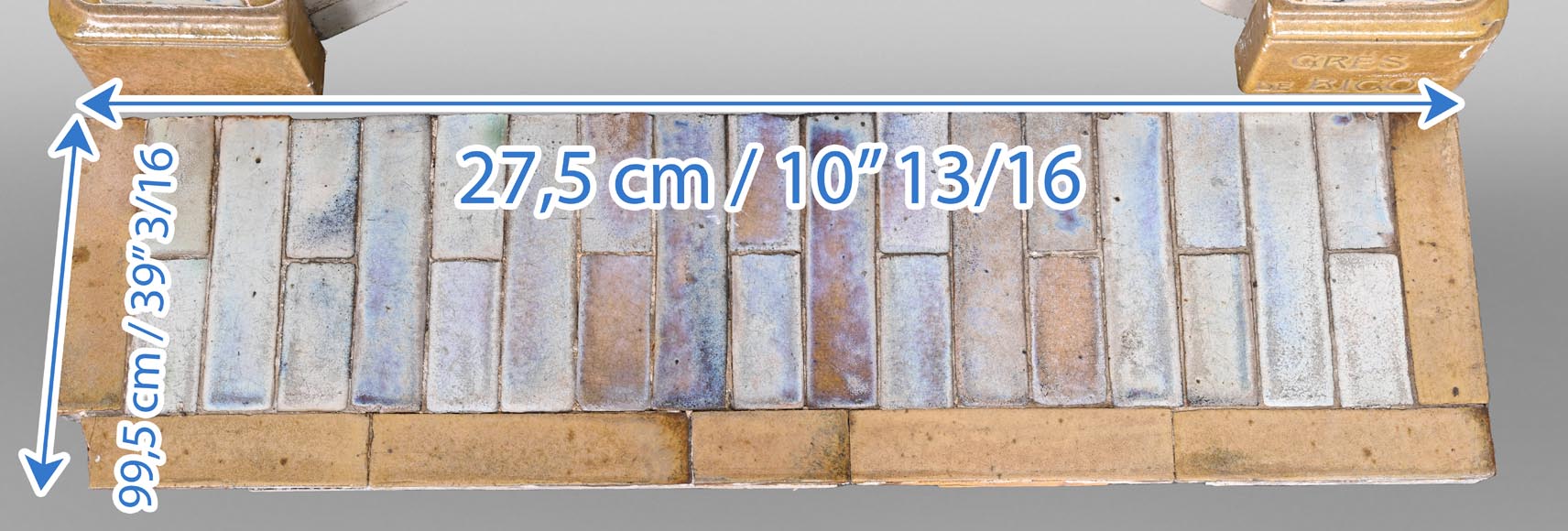 Cheminée en grès émaillé, signée “Grès de Bigot”, Cheminée en grès émaillé, signée “Grès de Bigot”, -8