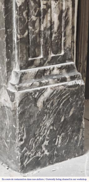 Cheminée d'époque Louis XVI en marbre gris Saint Anne Cheminée d'époque Louis XVI en marbre gris Saint Anne-3